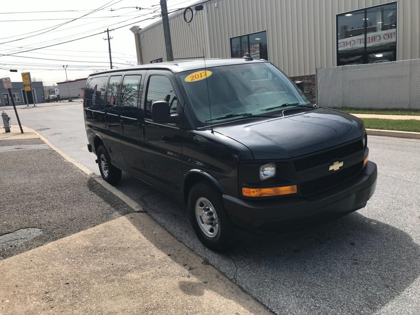 2017 Green /Gray Chevrolet Express 2500 (1GCWGAFF1H1) with an 4.8 V8 engine, Automatic transmission, located at 577 Chester Pike, Prospect Park, PA, 19076, (610) 237-1015, 39.886154, -75.302338 - Photo#2